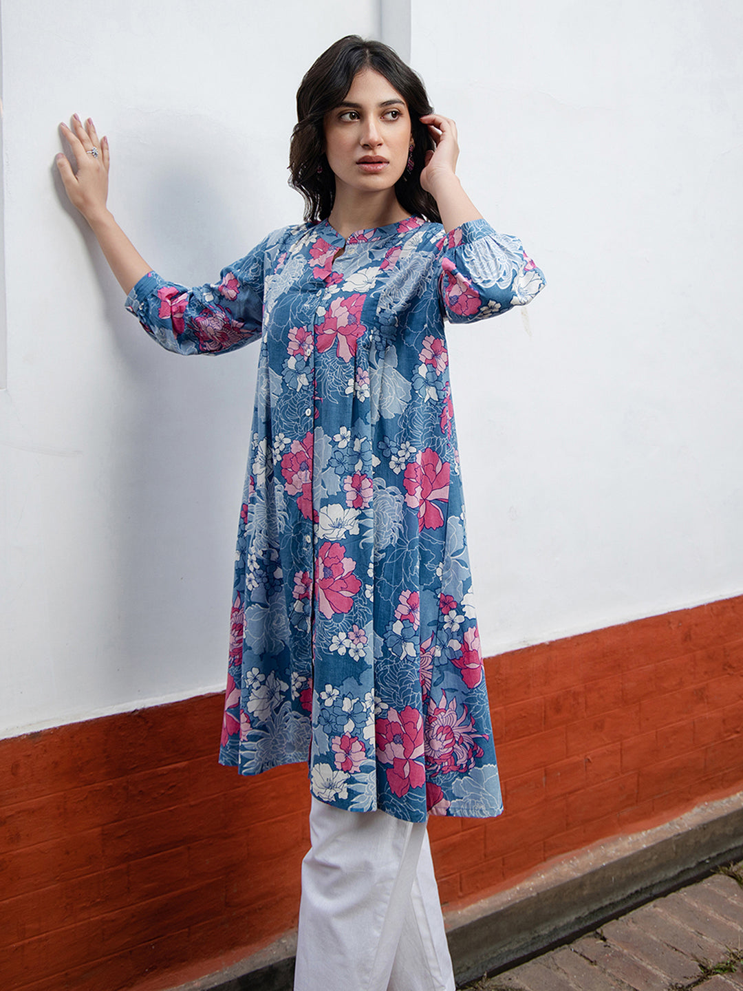 Janasya From Style Master Cotton Floral A-Line Tunic - Distacart