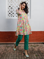 Janasya From Style Master Cotton Floral A-Line Tunic - Distacart