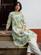 Janasya From Style Master Cotton Floral Regular Tunic - Distacart