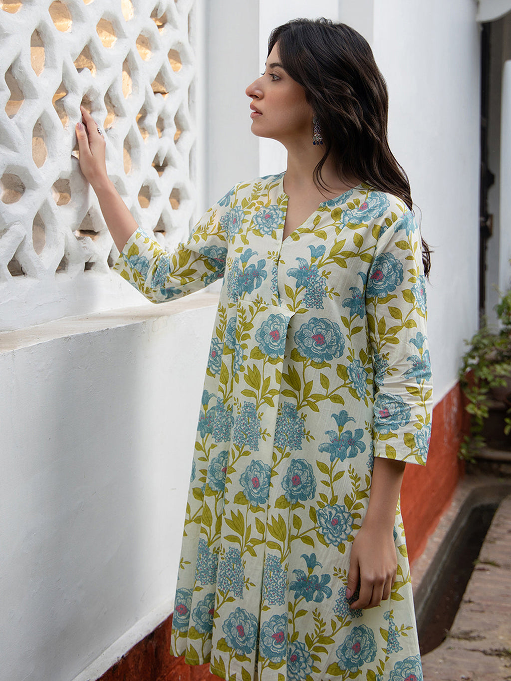 Janasya From Style Master Cotton Floral Regular Tunic - Distacart