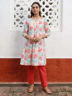 Janasya From Style Master Cotton Floral A-Line Tunic - Distacart