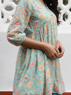Janasya From Style Master Georgette Floral Gathered Tunic - Distacart