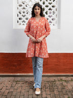 Janasya From Style Master Georgette Floral Regular Tunic - Distacart