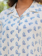 Janasya Light Cotton Floral Shirt Dress Dress - Distacart