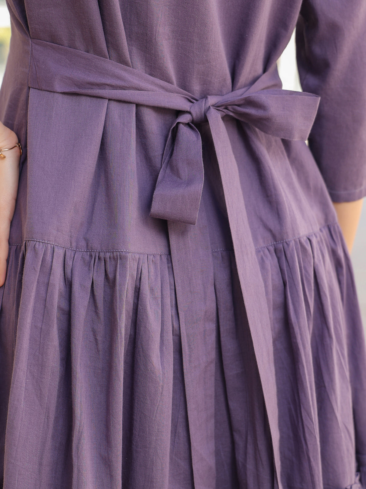 Janasya Light Cotton Solid A-Line DRESS - Distacart