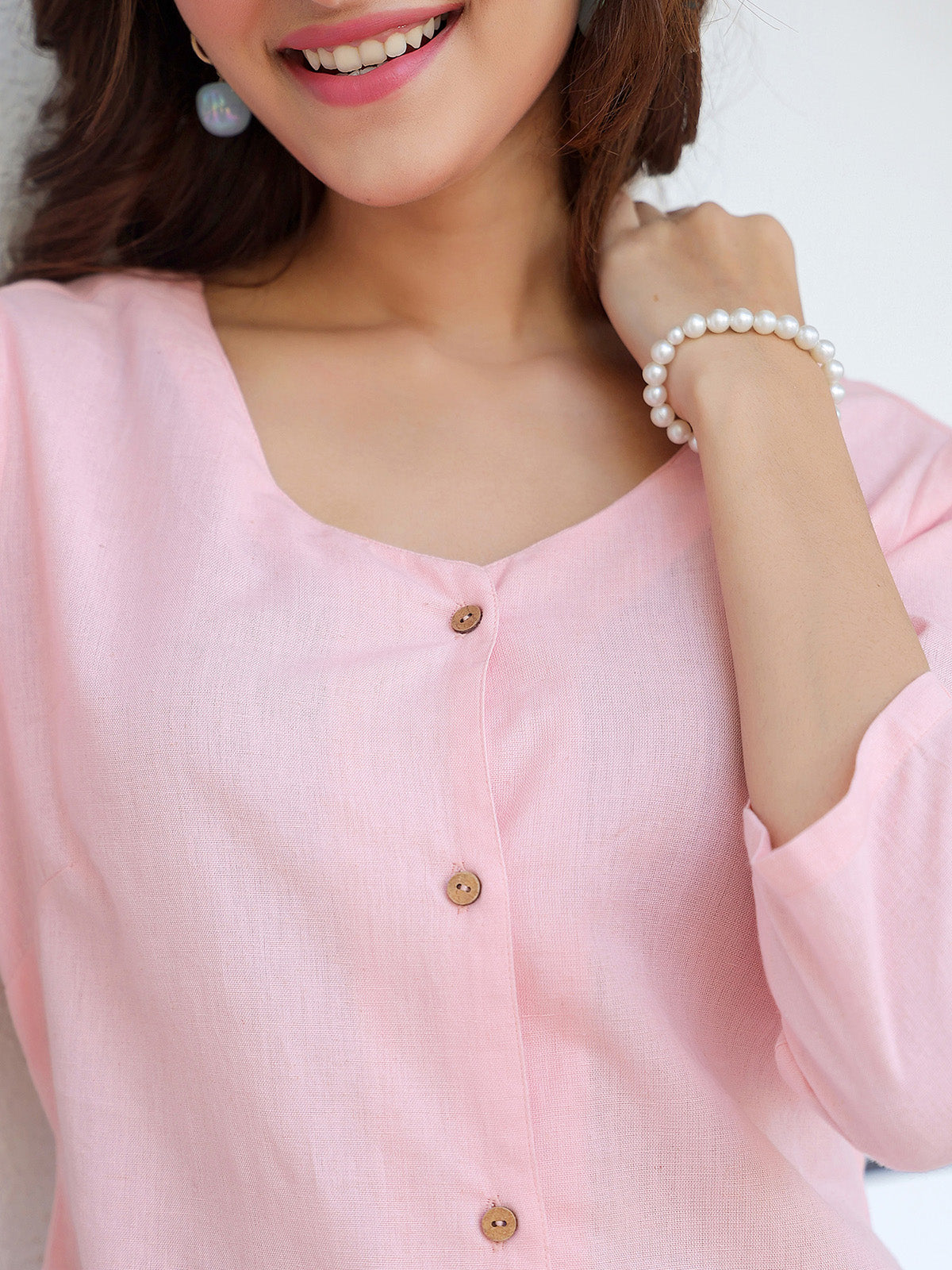 Janasya Light Cotton Solid A-Line Dress - Distacart