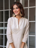 Janasya Light Cotton Schiffli A-Line Dress - Distacart