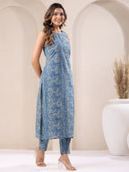 Janasya Light Cotton Chevron Straight Kurta Set - Distacart