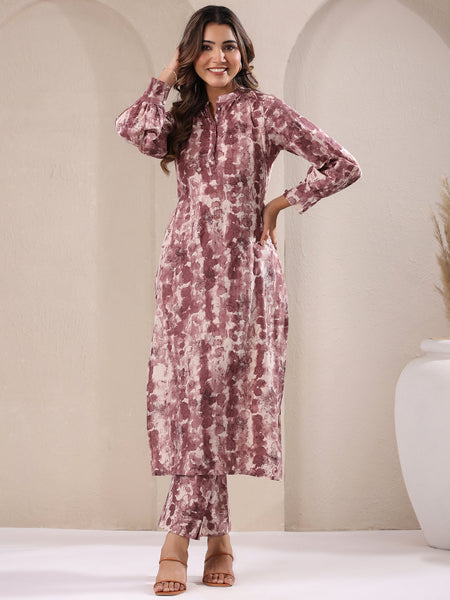 Janasya Light Cotton Tie & dye Straight Kurta Set