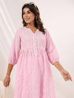 Janasya Light Cotton Embroidered A-Line Kurta Set - Distacart