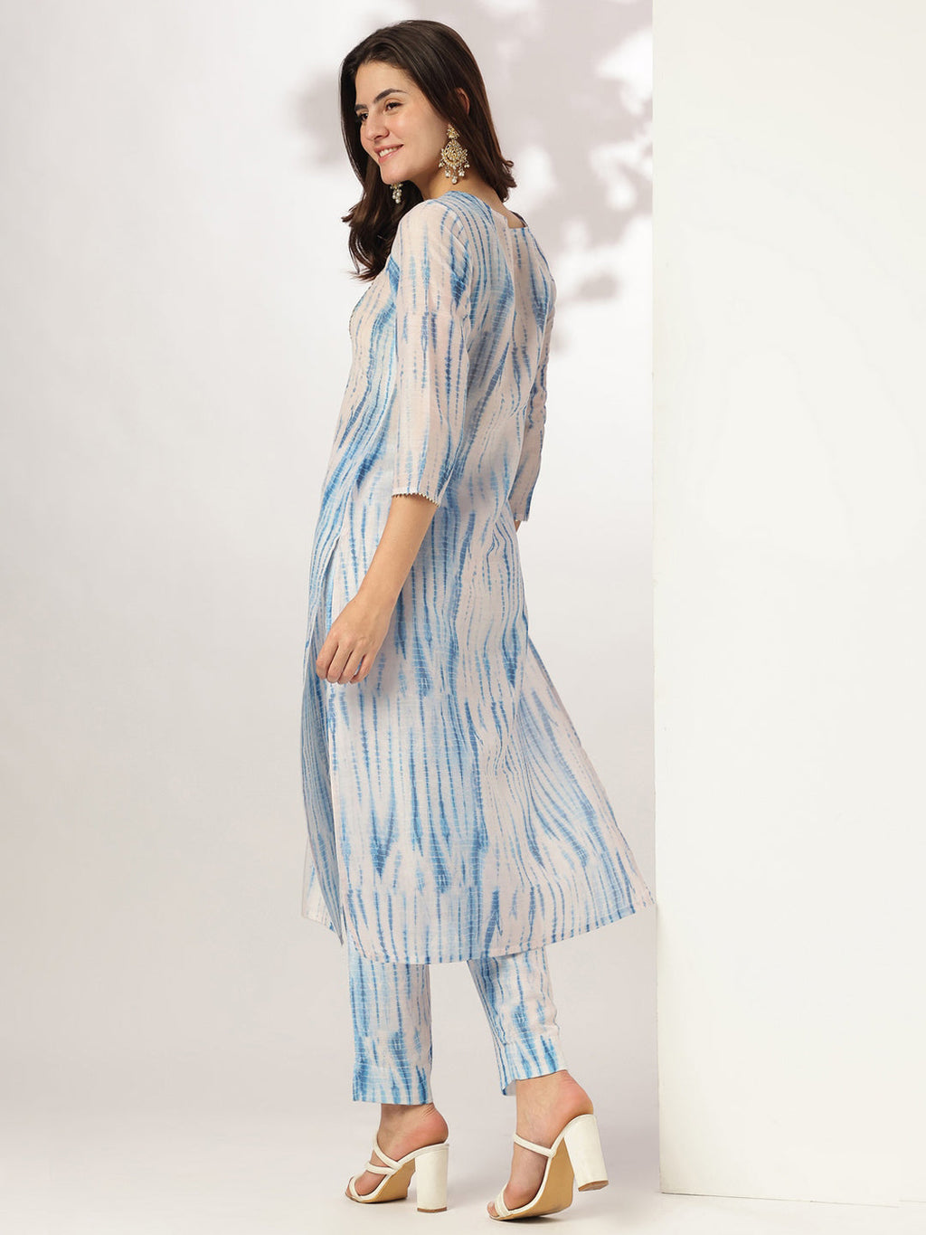 Janasya Light Silk Blend Tie & dye Straight Kurta Set - Distacart