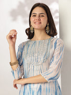 Janasya Light Silk Blend Tie & dye Straight Kurta Set - Distacart