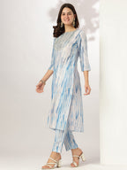 Janasya Light Silk Blend Tie & dye Straight Kurta Set - Distacart