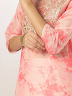 Janasya Light Silk Blend Tie & dye Straight Kurta Set - Distacart