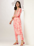 Janasya Light Silk Blend Tie & dye Straight Kurta Set - Distacart