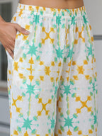 Janasya Light Cotton Abstract A-Line Kurta Set - Distacart