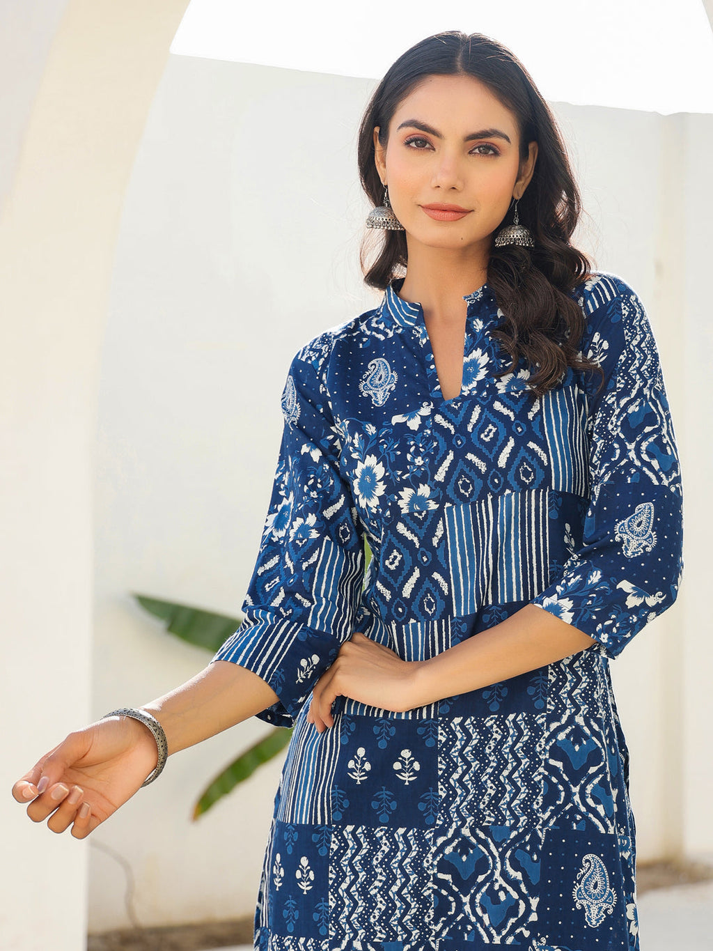 Janasya Dark Cotton Ethnic Motifs Straight Kurta Set - Distacart