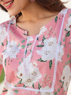 Janasya Light Cotton Floral Straight Kurta Set - Distacart