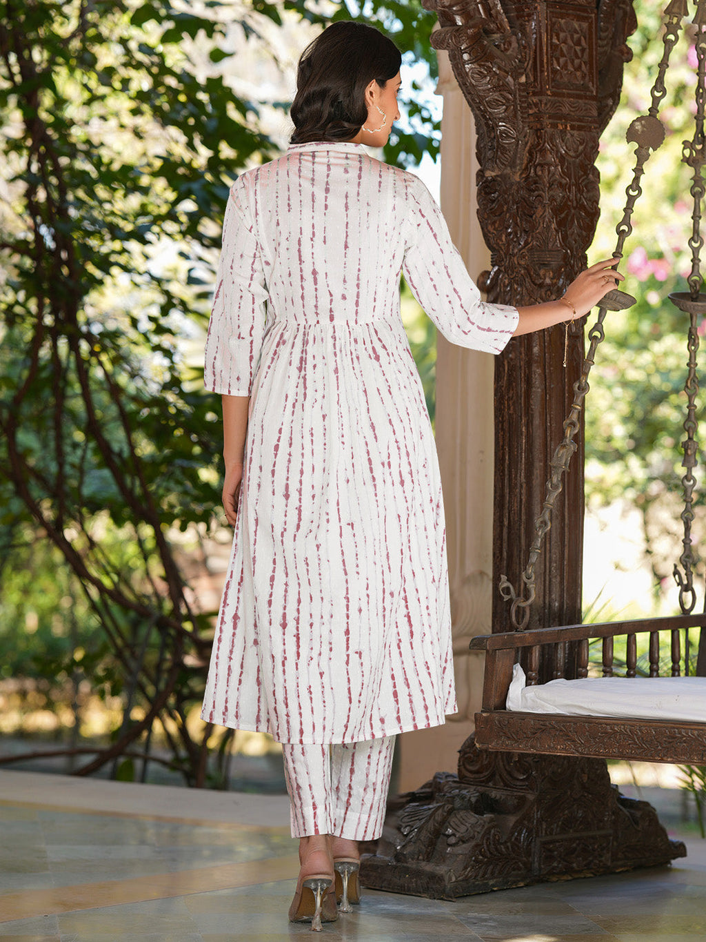 Janasya Light Cotton Tie & dye A-Line Kurta Set - Distacart