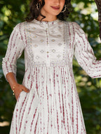 Janasya Light Cotton Tie & dye A-Line Kurta Set - Distacart