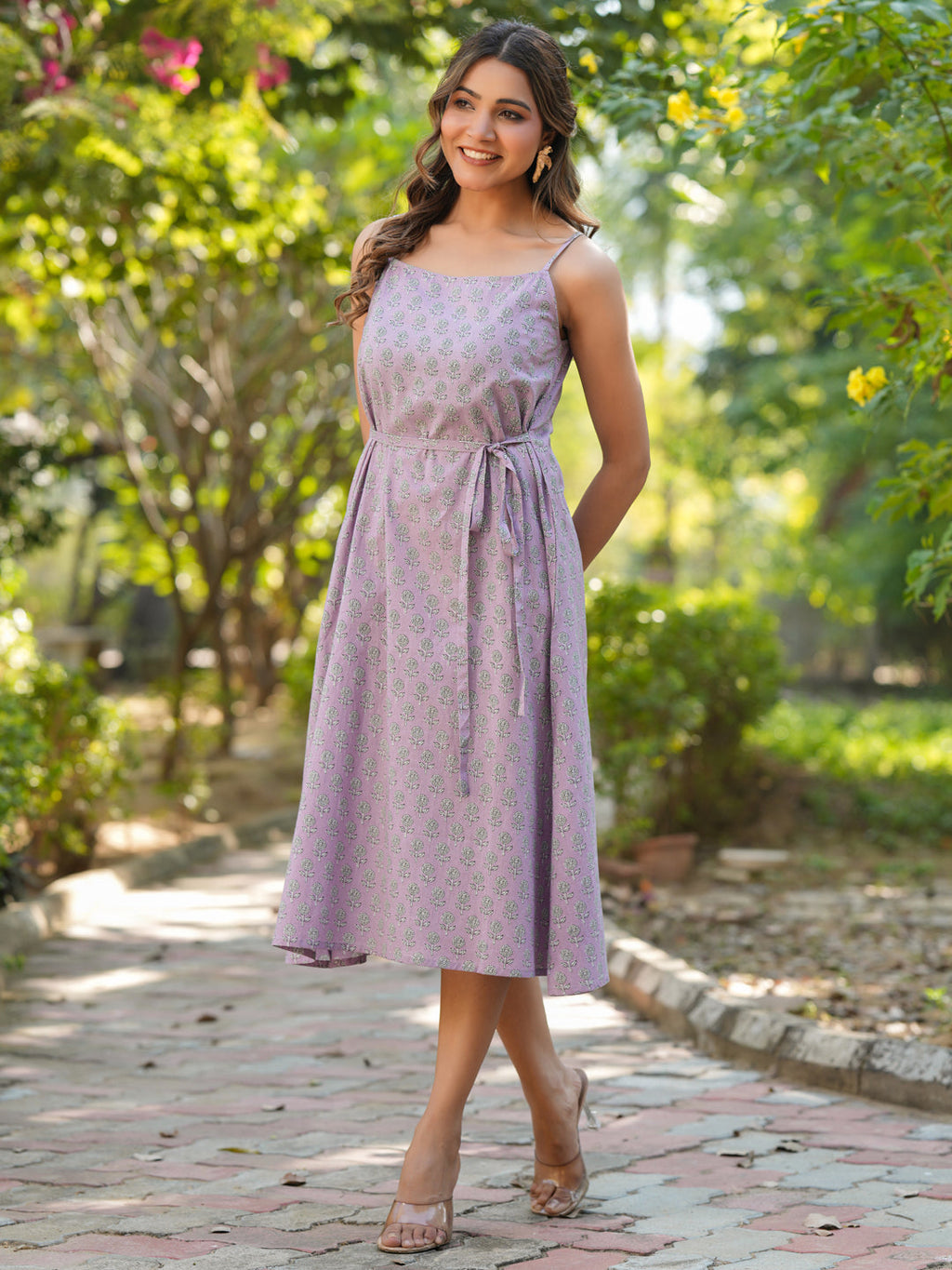 Janasya Light Cotton Floral A-Line Kurta - Distacart