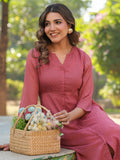 Janasya Light Dobby Chiffon Self Design A-Line Kurta - Distacart