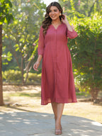 Janasya Light Dobby Chiffon Self Design A-Line Kurta - Distacart
