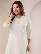 Janasya Light Cotton Solid Straight Kurta - Distacart