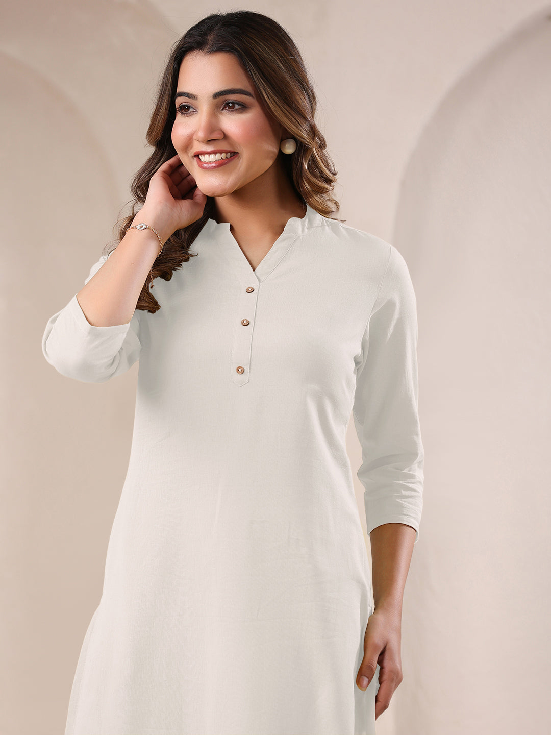 Janasya Light Cotton Solid Straight Kurta - Distacart