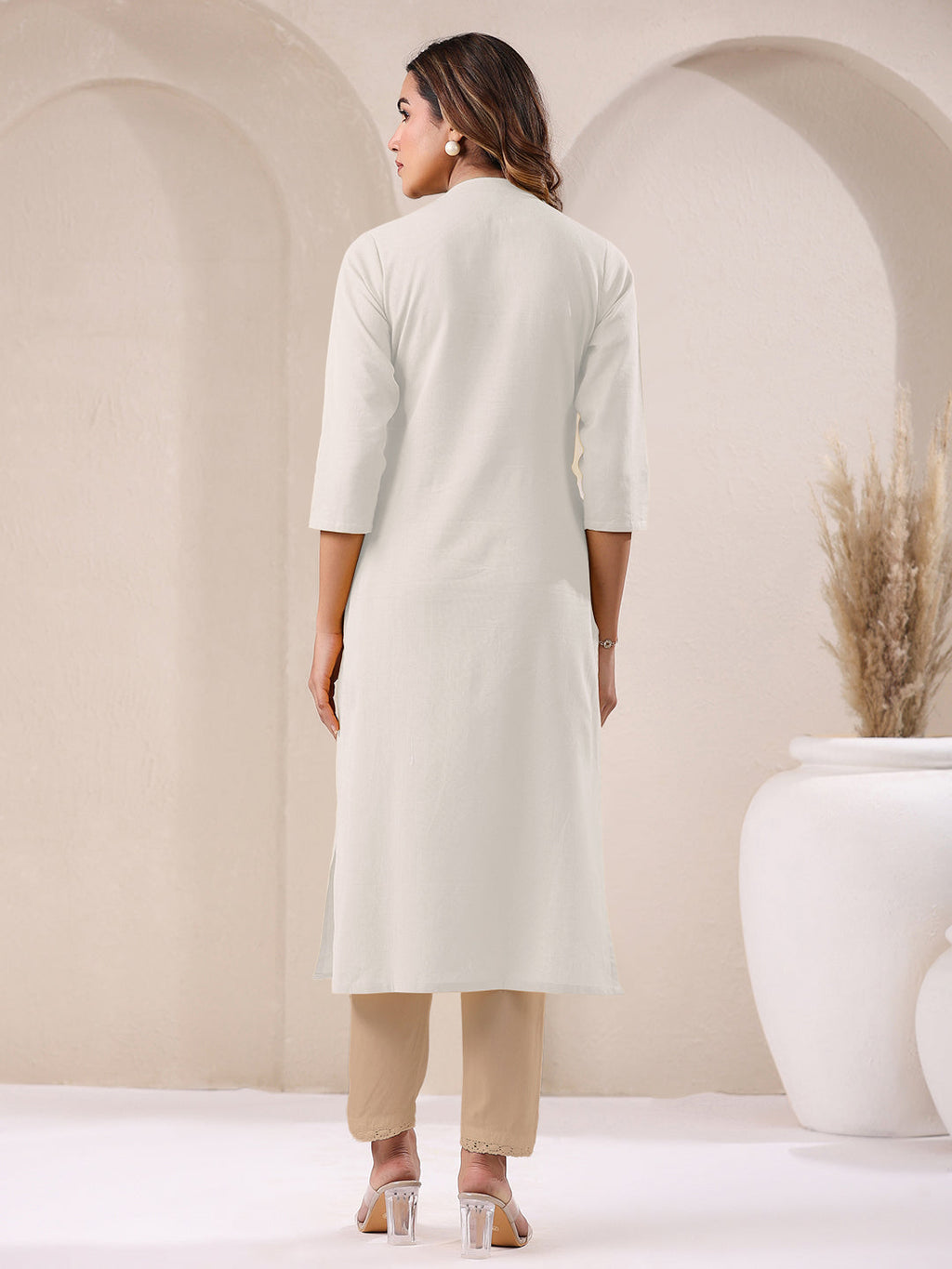 Janasya Light Cotton Solid Straight Kurta - Distacart