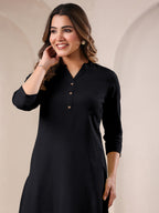 Janasya Light Cotton Solid Straight Kurta - Distacart