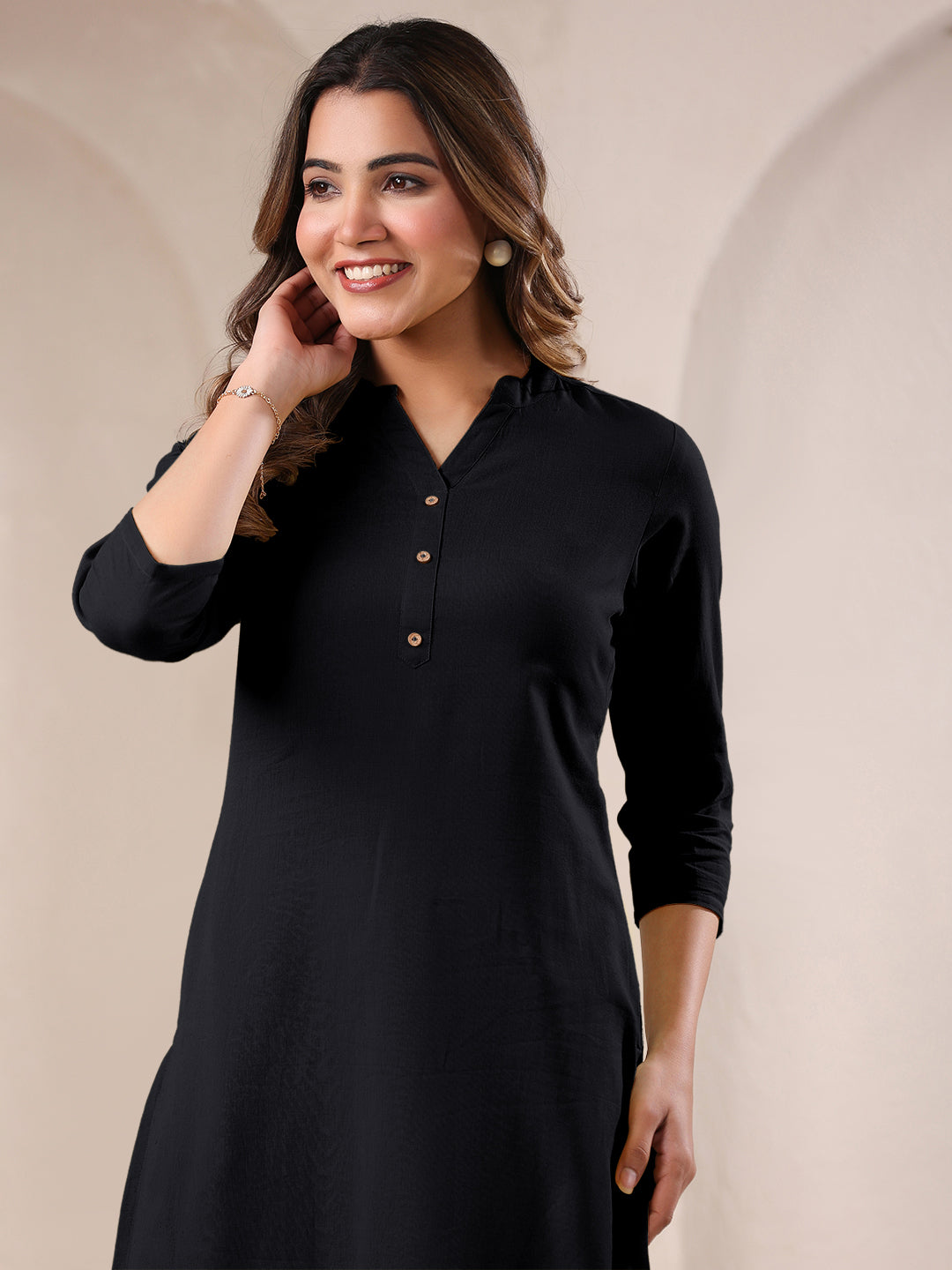 Janasya Light Cotton Solid Straight Kurta - Distacart