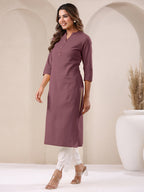 Janasya Light Cotton Solid Straight Kurta - Distacart