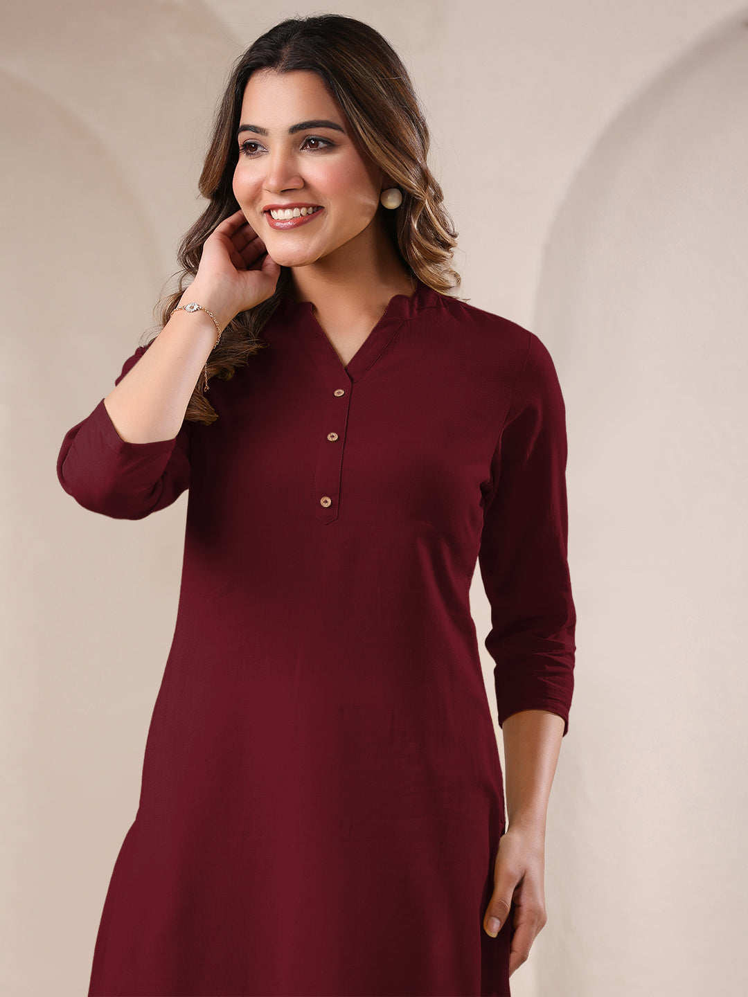 Janasya Light Cotton Solid Straight Kurta - Distacart