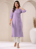 Janasya Light Cotton Solid Straight Kurta - Distacart