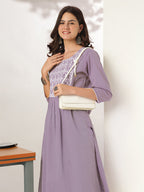 Janasya Light Cotton Yoke Embroidery Straight Kurta - Distacart