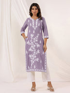 Janasya Light Cotton Embroidered Straight Kurta - Distacart