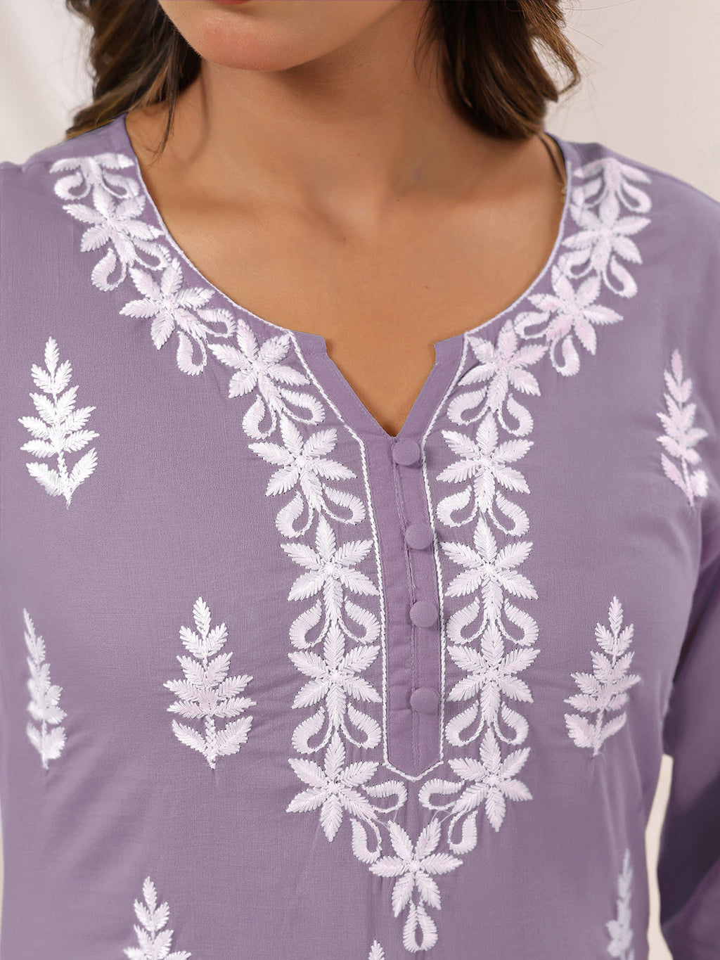 Janasya Light Cotton Embroidered Straight Kurta - Distacart