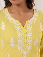 Janasya Light Cotton Embroidered Straight Kurta - Distacart