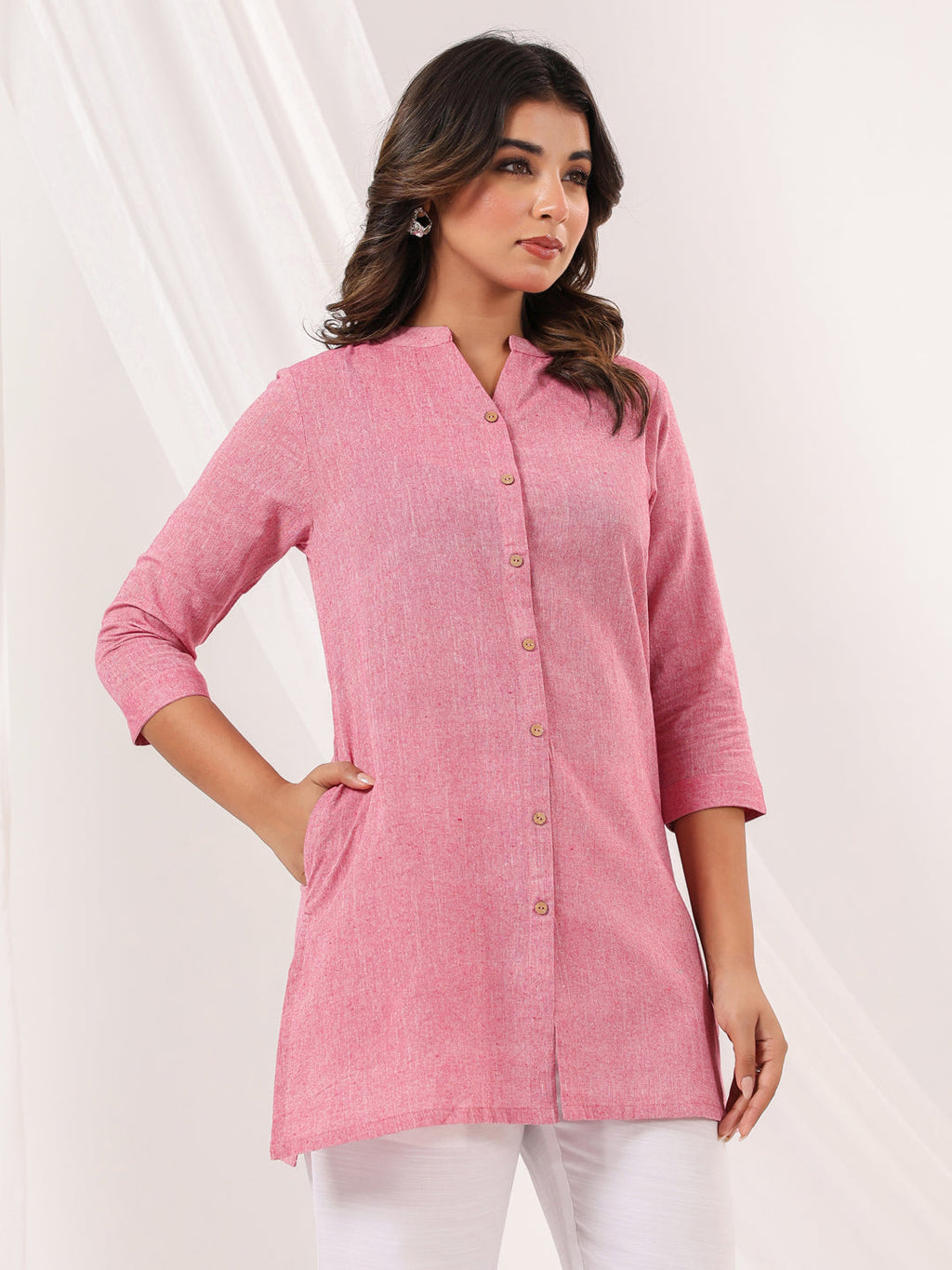 Janasya Light Cotton Solid Straight Kurta - Distacart