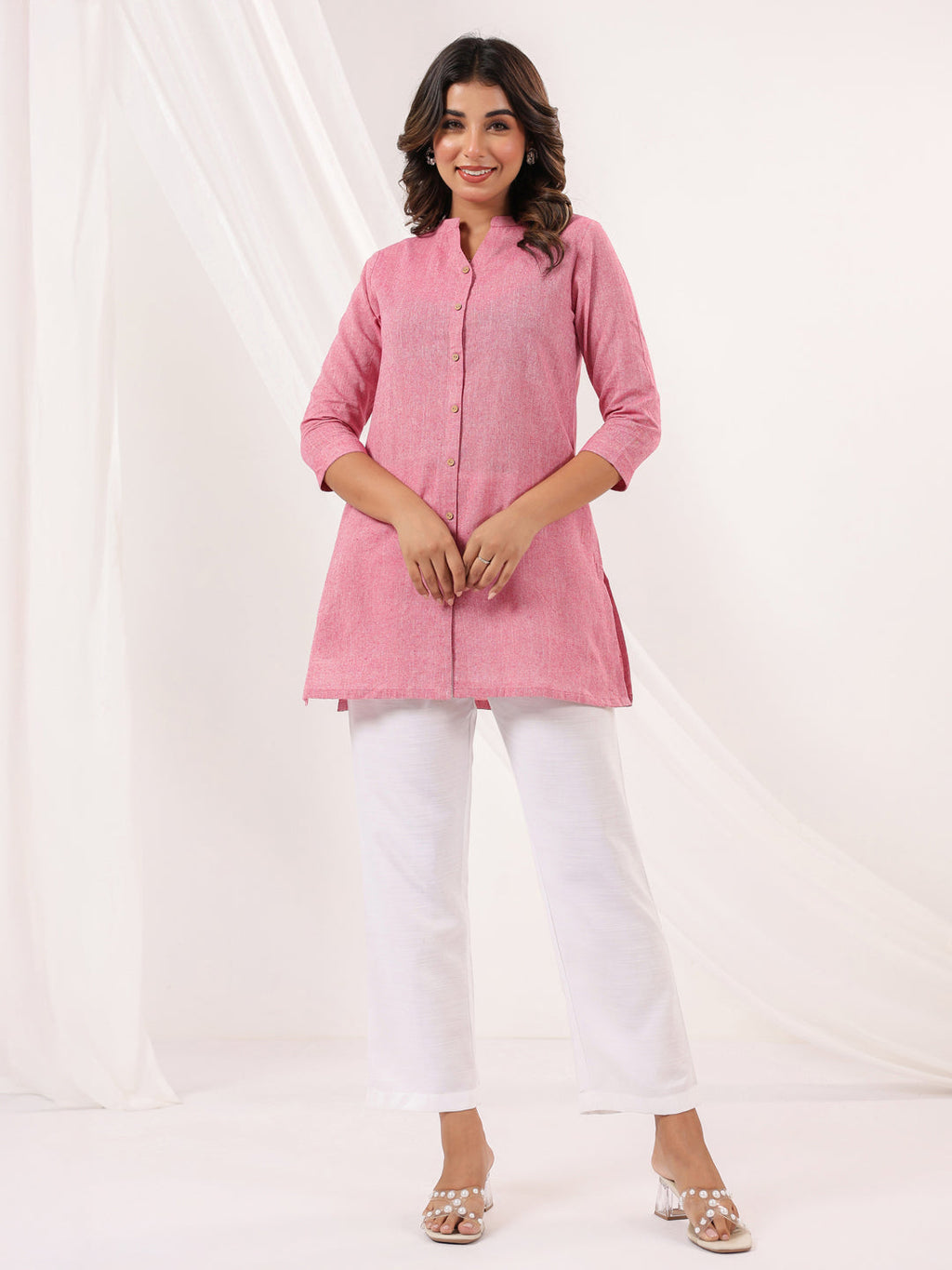 Janasya Light Cotton Solid Straight Kurta - Distacart