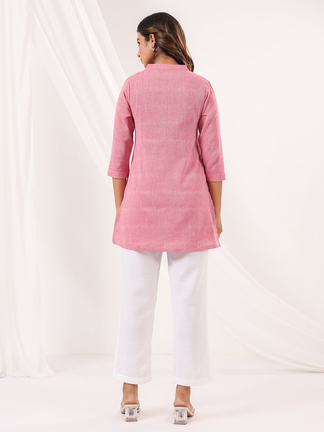 Janasya Light Cotton Solid Straight Kurta - Distacart