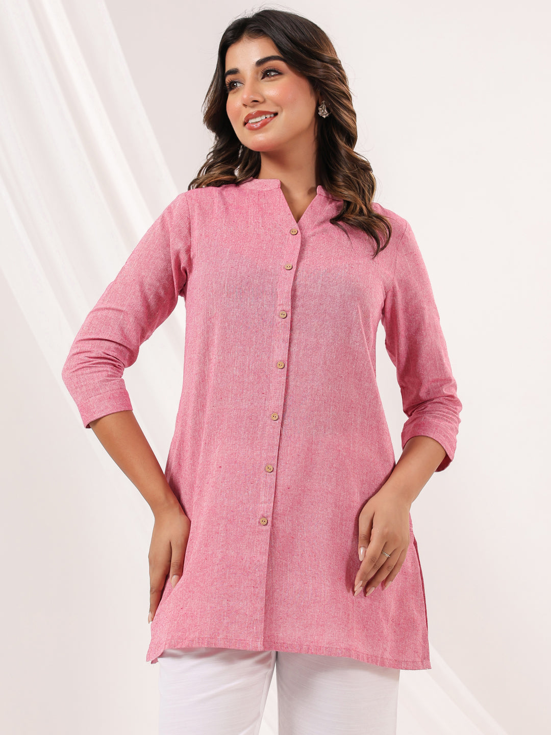 Janasya Light Cotton Solid Straight Kurta - Distacart