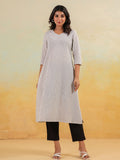 Janasya Light Cotton Striped Straight Kurta - Distacart