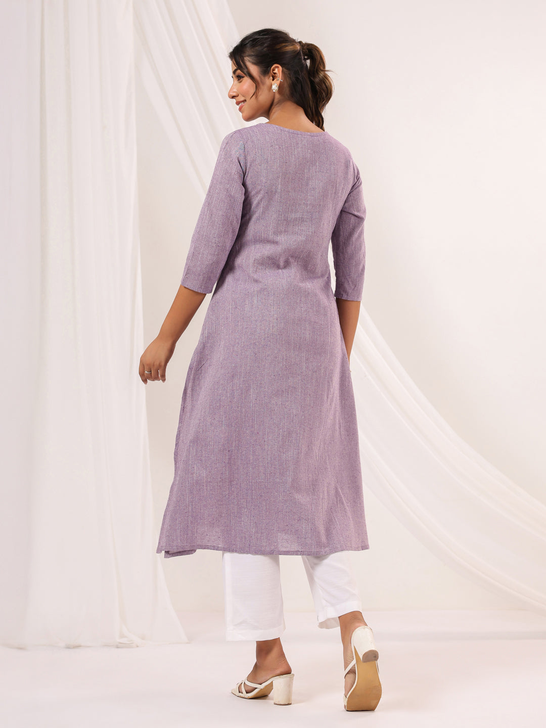 Janasya Light Cotton Solid Straight Kurta - Distacart