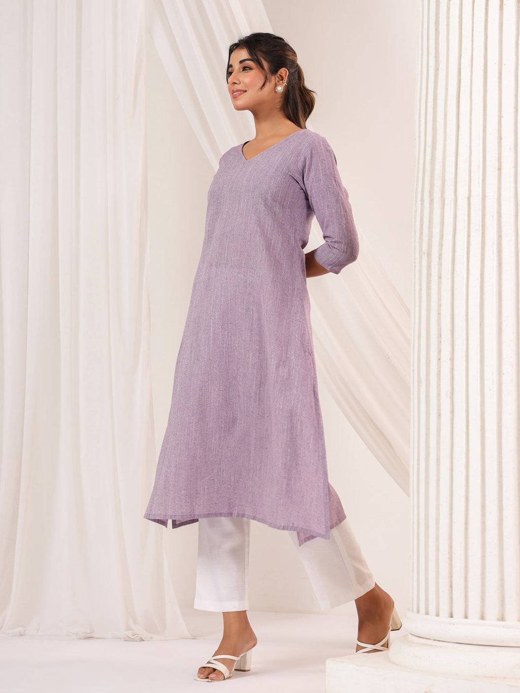 Janasya Light Cotton Solid Straight Kurta - Distacart