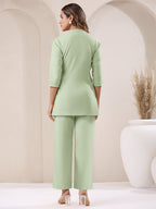 Janasya Mint Cotton Solid Pant - Distacart