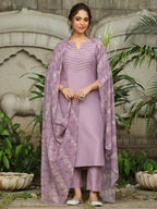 Janasya Light Silk Blend Yoke Embroidery Straight Kurta Set - Distacart