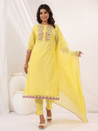 Janasya Light Dobby Cotton Embroidered Straight Kurta Set - Distacart