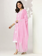 Janasya Light Cotton Embroidered Straight Kurta Set - Distacart
